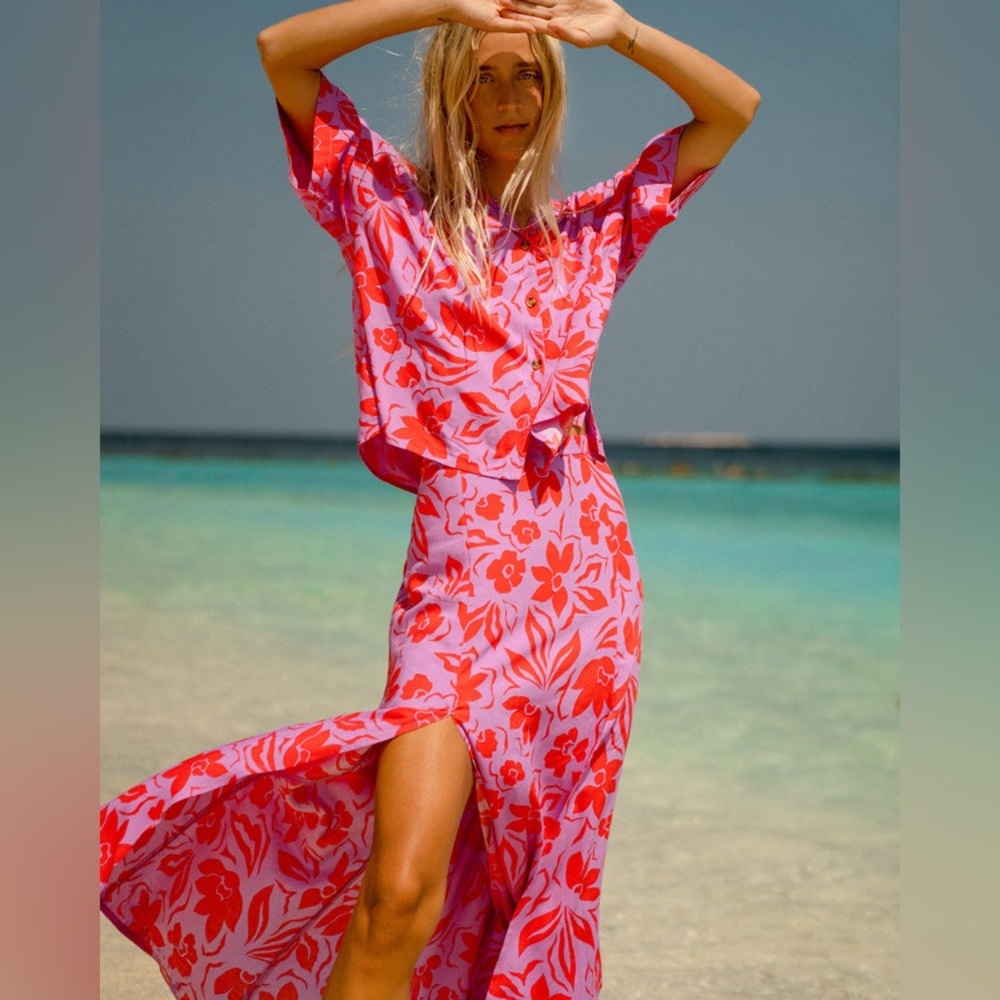 Billabong Peachy Keen Slit Maxi Skirt